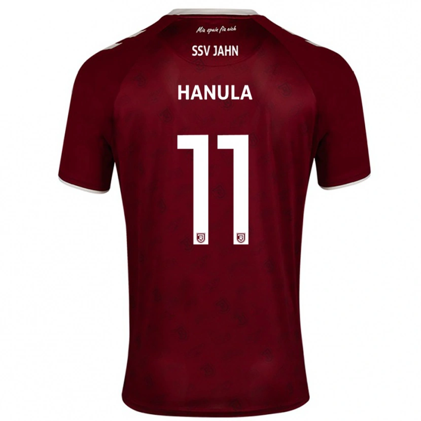 Danxen Homem Camisola Fabian Hanula #11 Borgonha Branco Alternativa 2025/26 Camisa