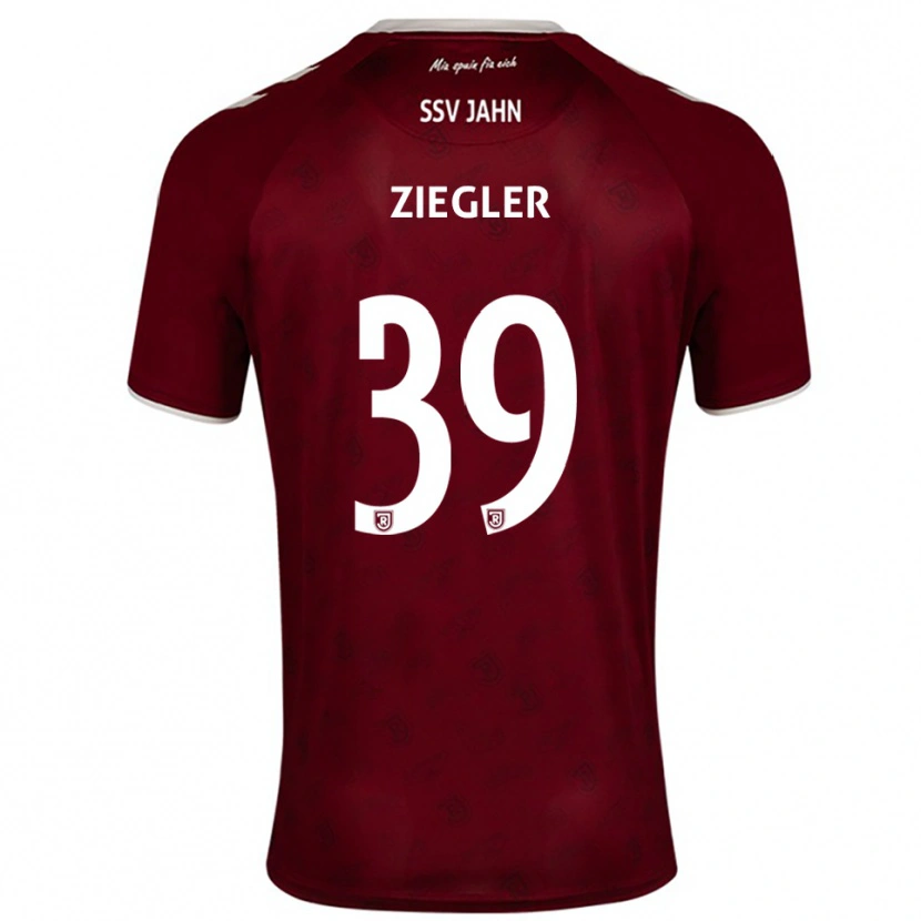 Danxen Homem Camisola Fabian Ziegler #39 Borgonha Branco Alternativa 2025/26 Camisa