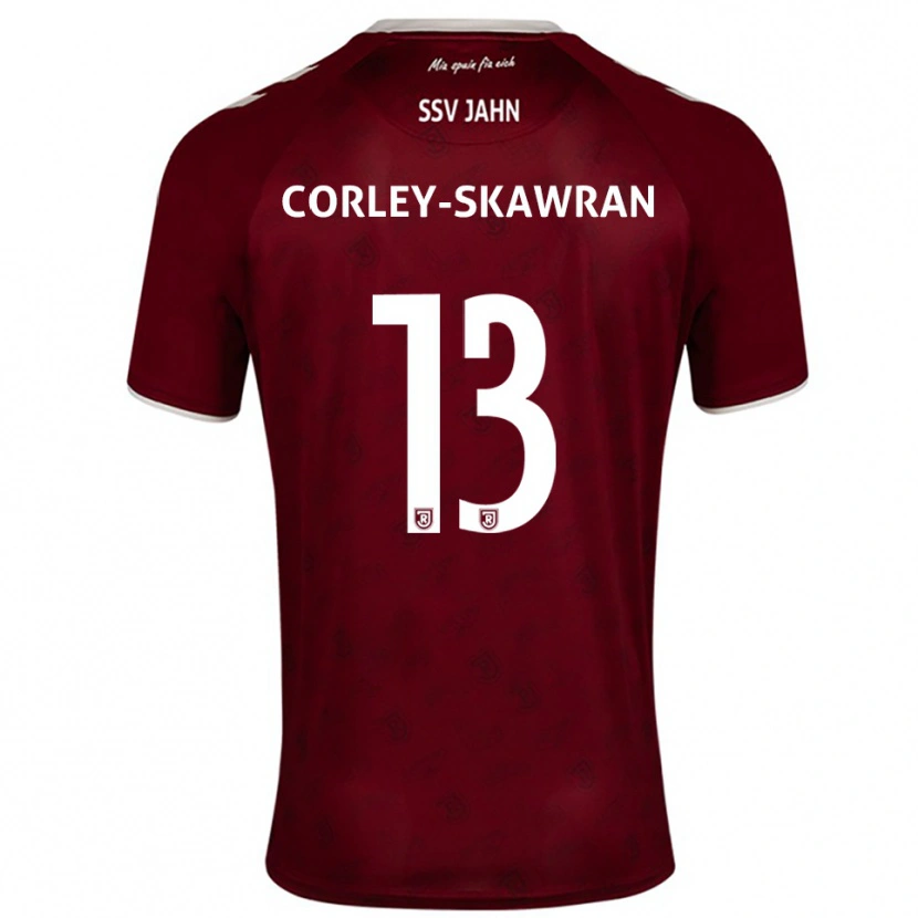 Danxen Homem Camisola Dorian Corley-Skawran #13 Borgonha Branco Alternativa 2025/26 Camisa