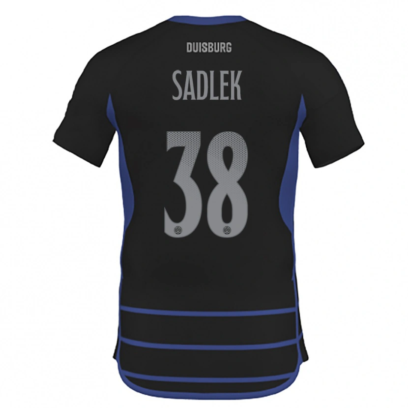 Danxen Homem Camisola Gabriel Sadlek #38 Preto Azul Alternativa 2025/26 Camisa