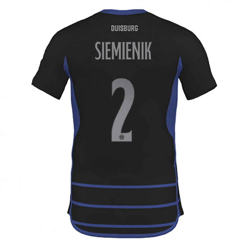 Danxen Homem Camisola Fabian Siemienik #2 Preto Azul Alternativa 2025/26 Camisa