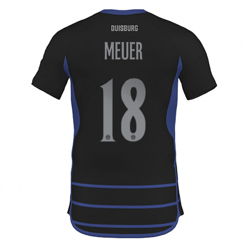 Danxen Homem Camisola Steffen Meuer #18 Preto Azul Alternativa 2025/26 Camisa