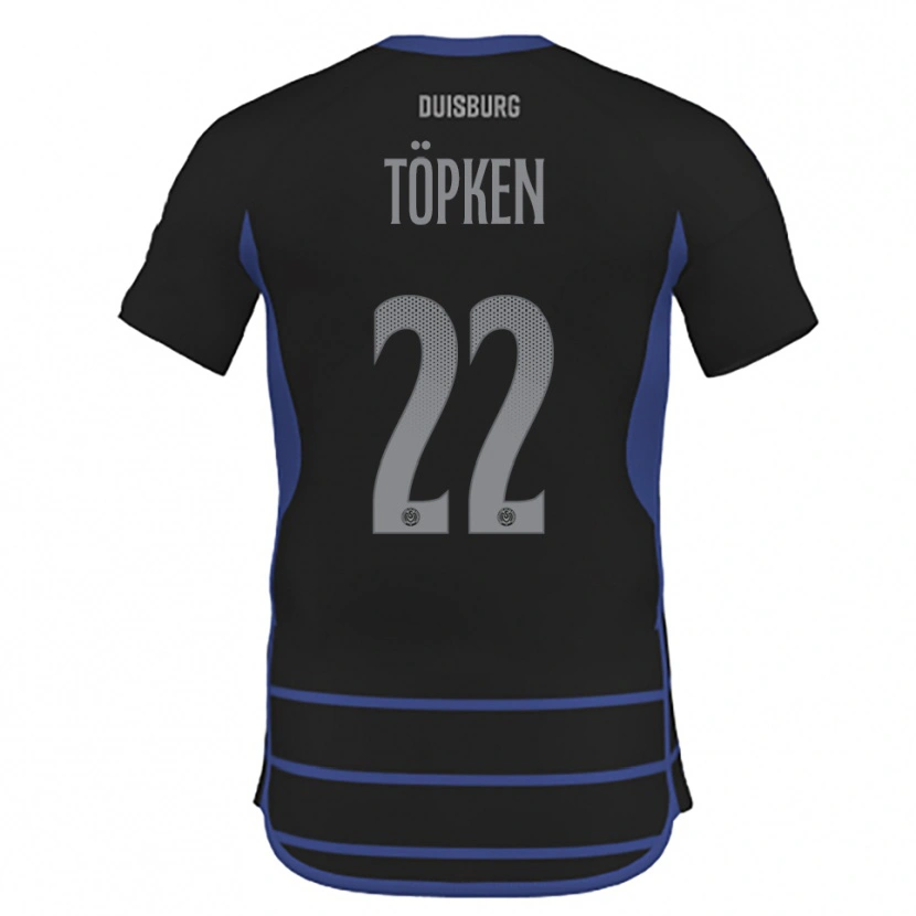 Danxen Homem Camisola Thilo Töpken #22 Preto Azul Alternativa 2025/26 Camisa