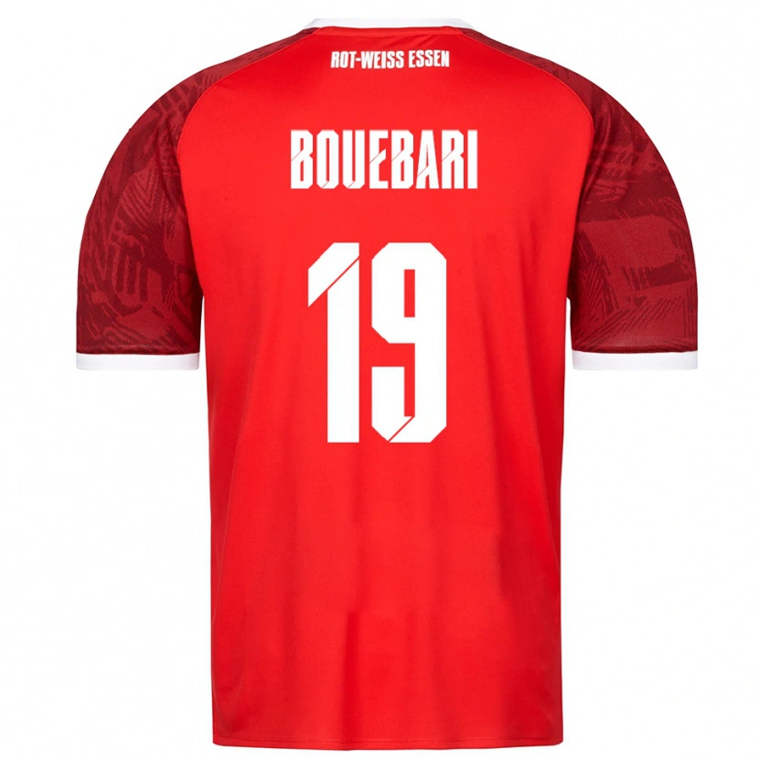 Danxen Homem Camisola Franci Bouebari #19 Vermelho Borgonha Branco Alternativa 2025/26 Camisa