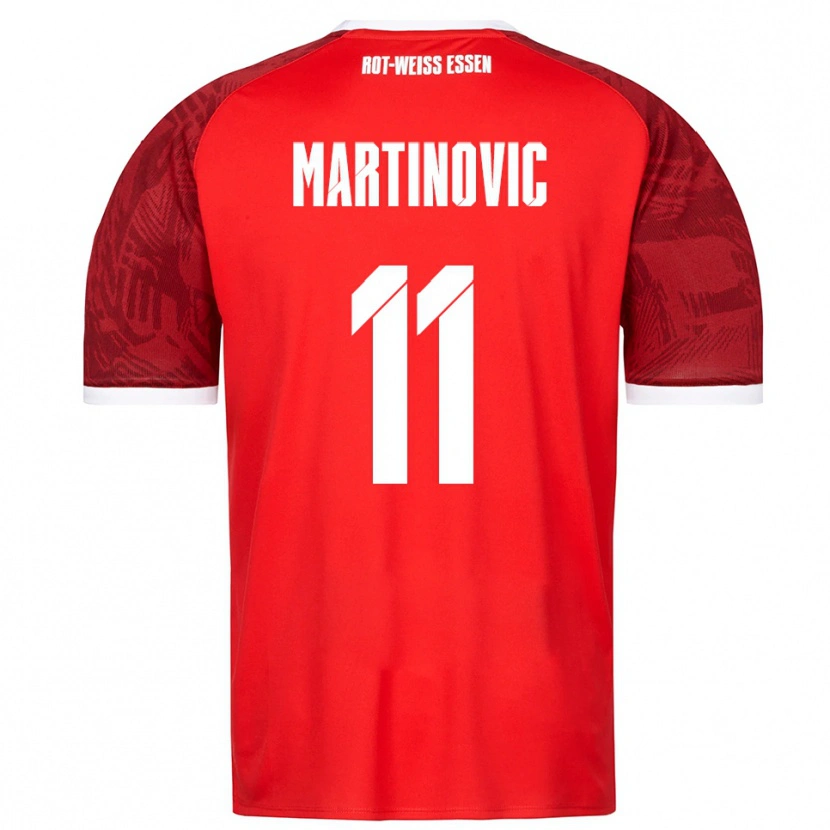 Danxen Homem Camisola Dominik Martinovic #11 Vermelho Borgonha Branco Alternativa 2025/26 Camisa