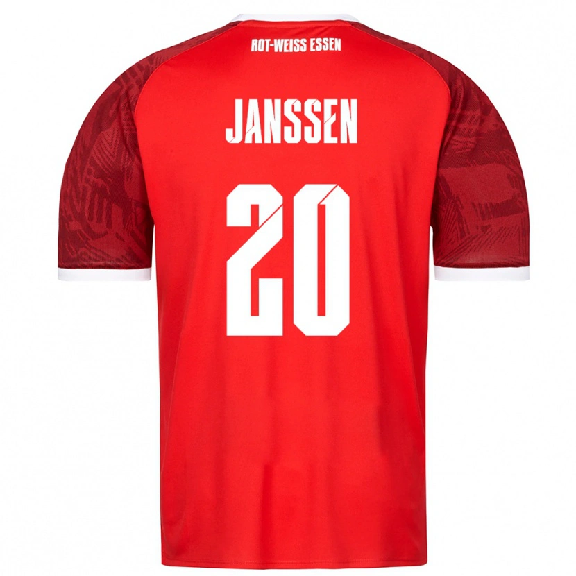 Danxen Homem Camisola Marek Janssen #20 Vermelho Borgonha Branco Alternativa 2025/26 Camisa