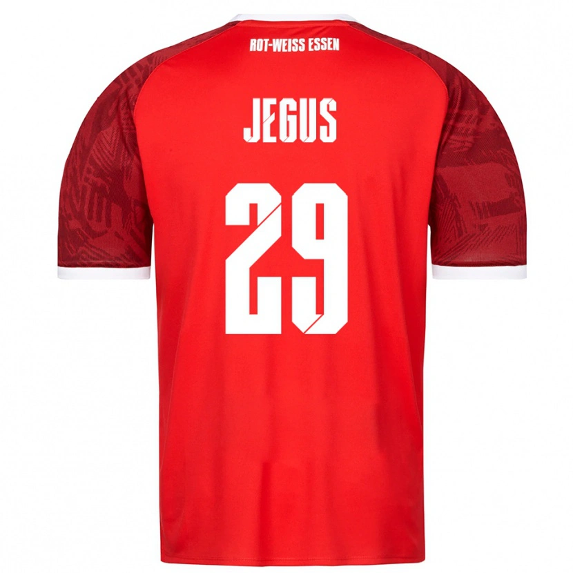 Danxen Homem Camisola Leonard Jegus #29 Vermelho Borgonha Branco Alternativa 2025/26 Camisa