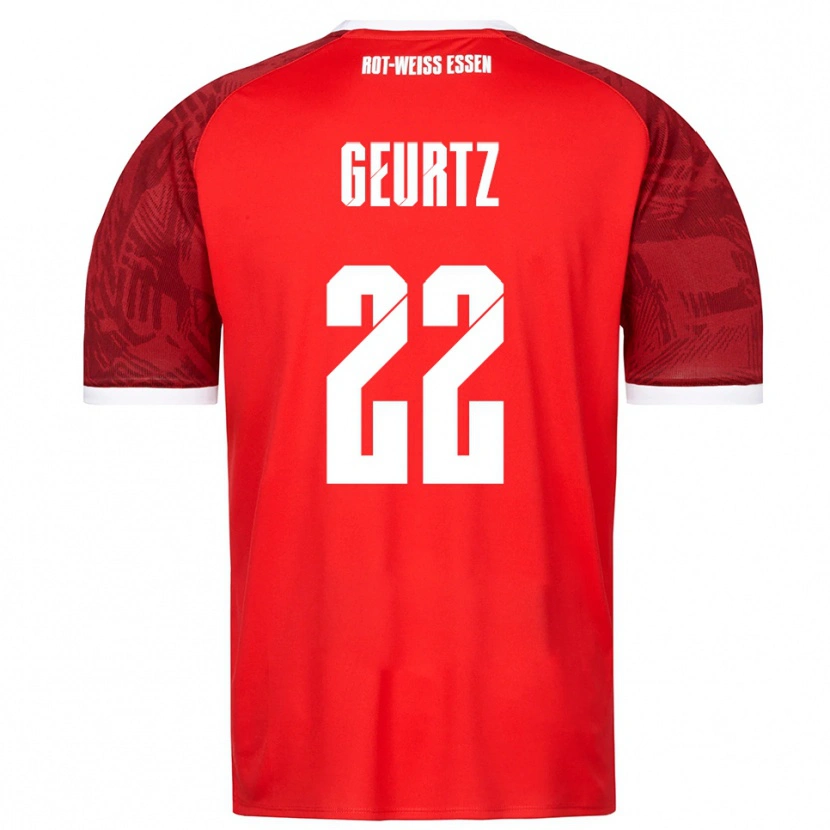 Danxen Homem Camisola Jan-Luca Geurtz #22 Vermelho Borgonha Branco Alternativa 2025/26 Camisa