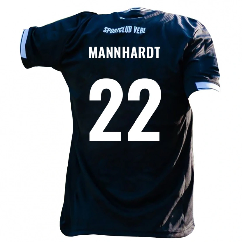 Danxen Homem Camisola Marco Mannhardt #22 Preto Branco Alternativa 2025/26 Camisa