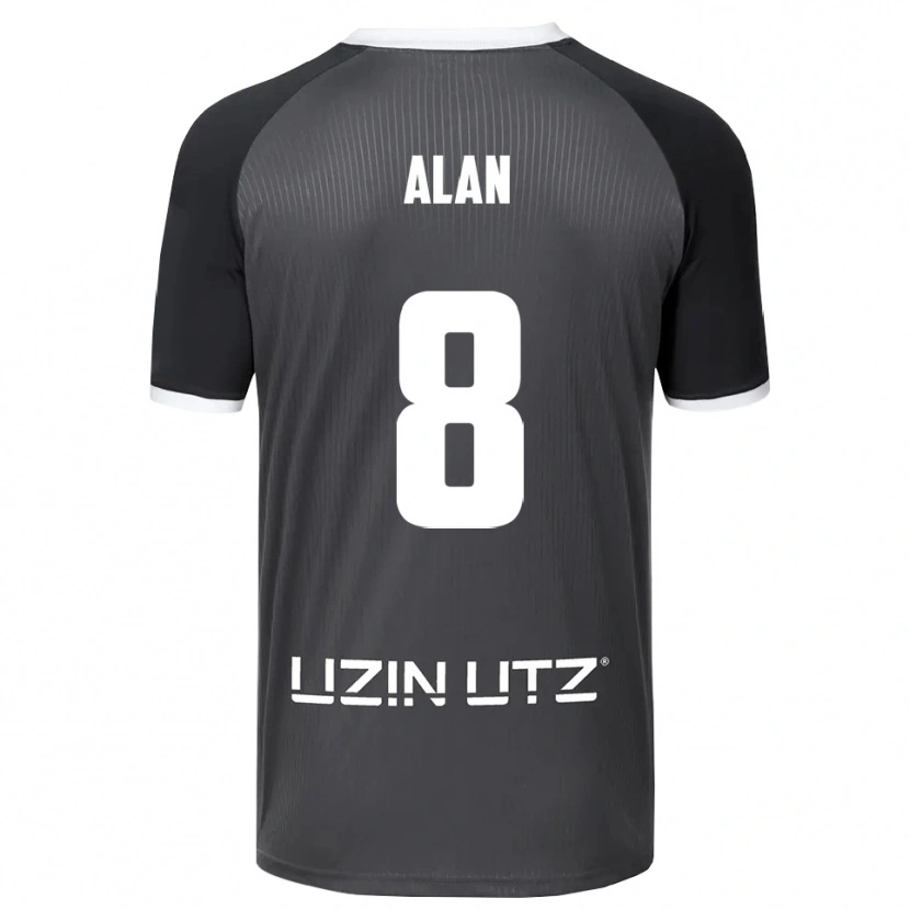 Danxen Homem Camisola Ali Alan #8 Cinzento Branco Alternativa 2025/26 Camisa