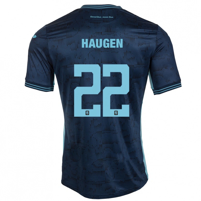 Danxen Homem Camisola Sigurd Haugen #22 Azul Royal Alternativa 2025/26 Camisa