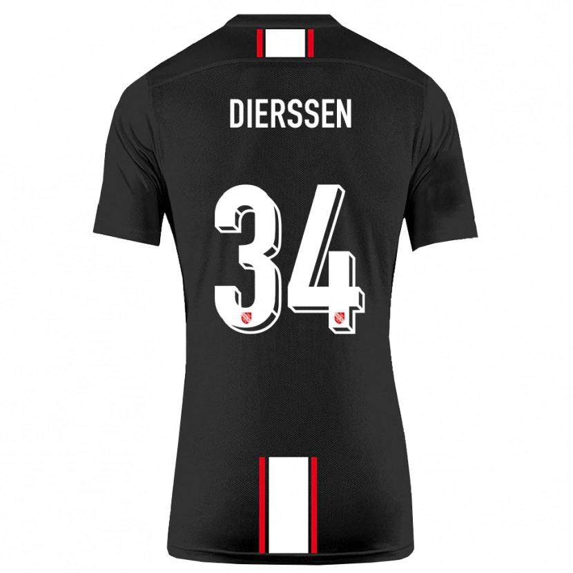 Danxen Homem Camisola Tim Dierßen #34 Preto Branco Alternativa 2025/26 Camisa