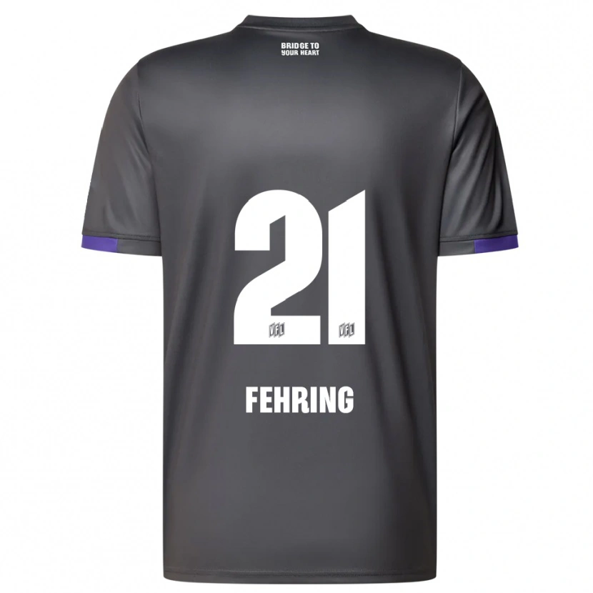Danxen Homem Camisola Ole Fehring #21 Cinzento Roxo Alternativa 2025/26 Camisa