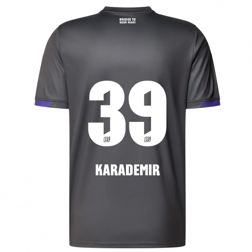 Danxen Homem Camisola Yiğit Karademir #39 Cinzento Roxo Alternativa 2025/26 Camisa