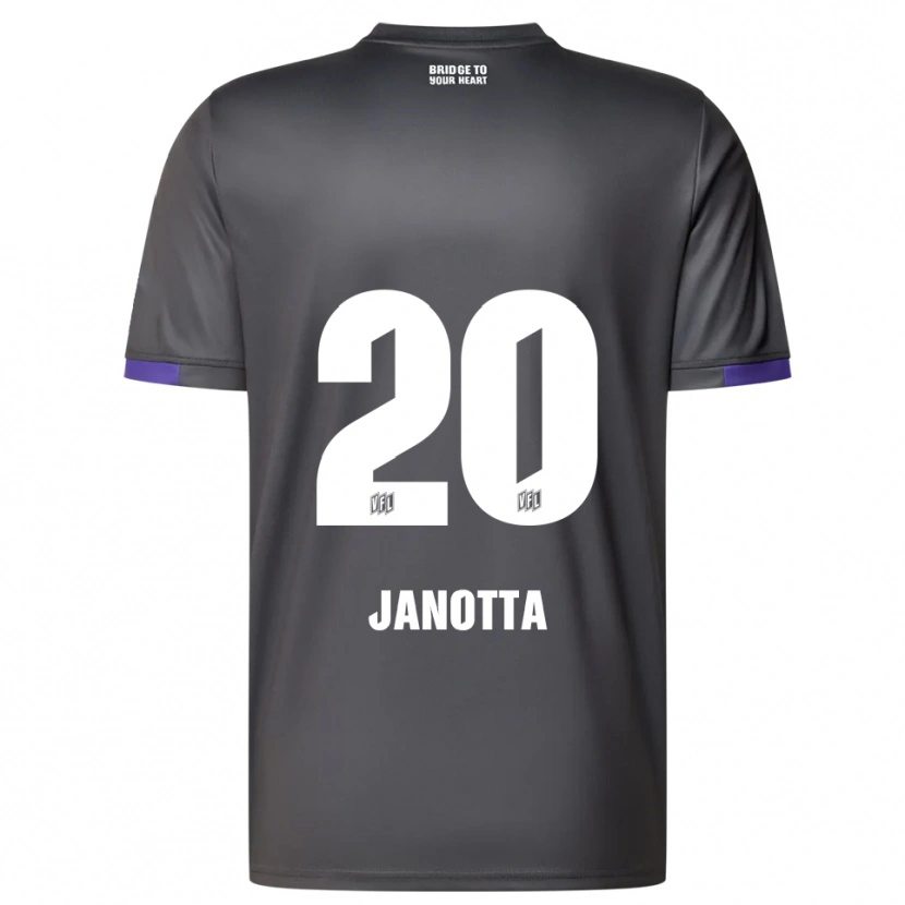 Danxen Homem Camisola Theo Janotta #20 Cinzento Roxo Alternativa 2025/26 Camisa