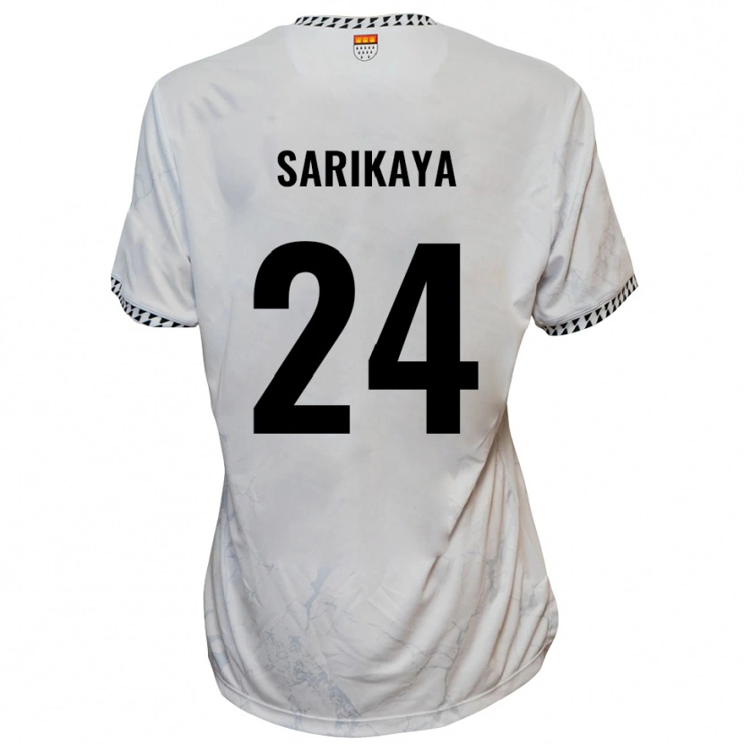 Danxen Homem Camisola Ege Sarikaya #24 Branco Preto Alternativa 2025/26 Camisa