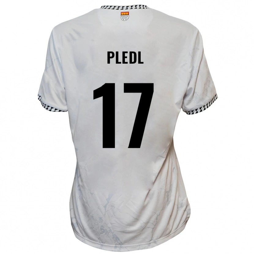 Danxen Homem Camisola Marco Pledl #17 Branco Preto Alternativa 2025/26 Camisa