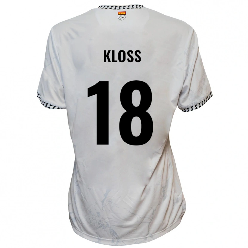 Danxen Homem Camisola Tim Kloss #18 Branco Preto Alternativa 2025/26 Camisa
