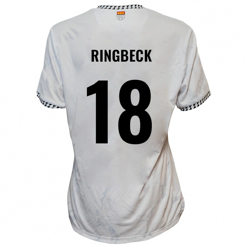 Danxen Homem Camisola Noah Ringbeck #18 Branco Preto Alternativa 2025/26 Camisa
