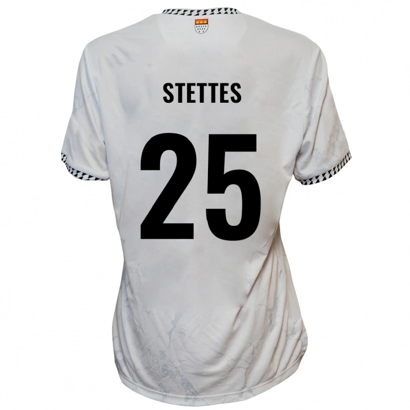Danxen Homem Camisola Severin Stettes #25 Branco Preto Alternativa 2025/26 Camisa