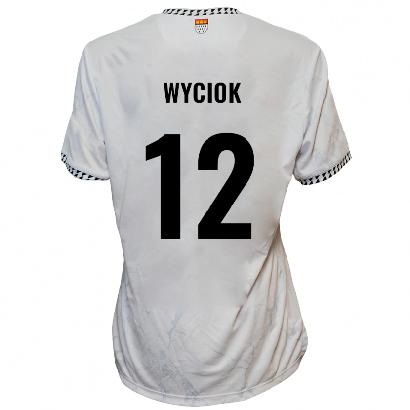 Danxen Homem Camisola David Wyciok #12 Branco Preto Alternativa 2025/26 Camisa