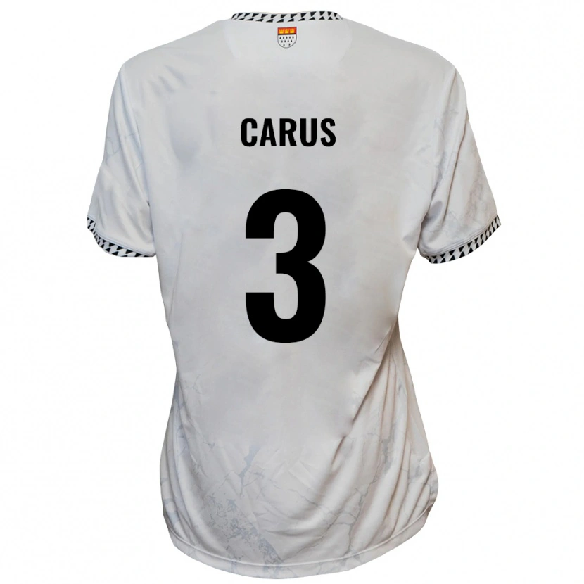 Danxen Homem Camisola Vincent Carus #3 Branco Preto Alternativa 2025/26 Camisa