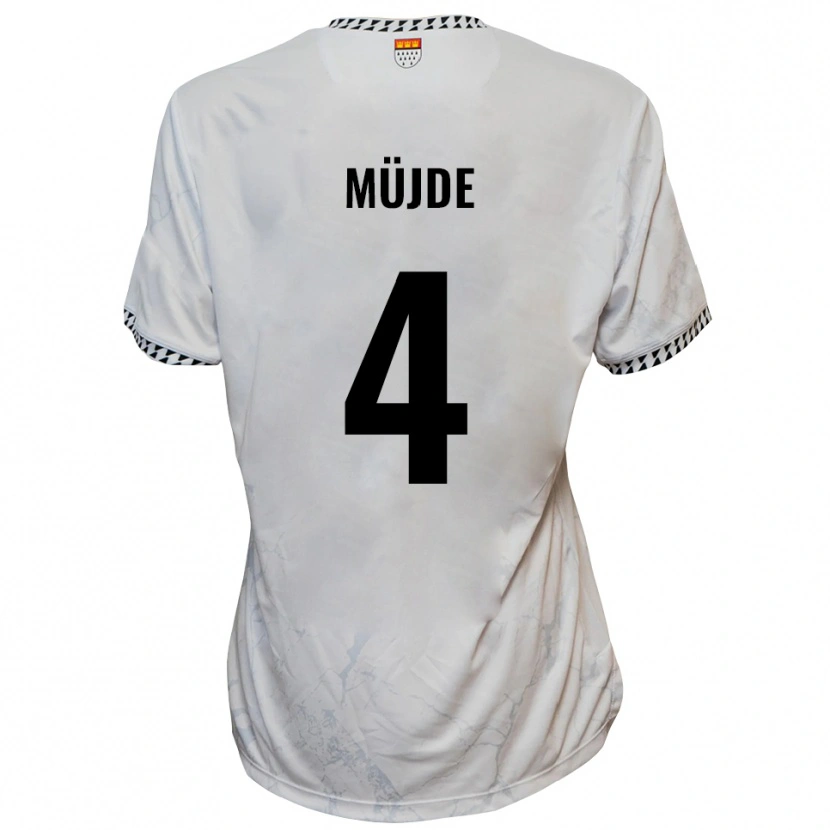 Danxen Homem Camisola Semih Müjde #4 Branco Preto Alternativa 2025/26 Camisa