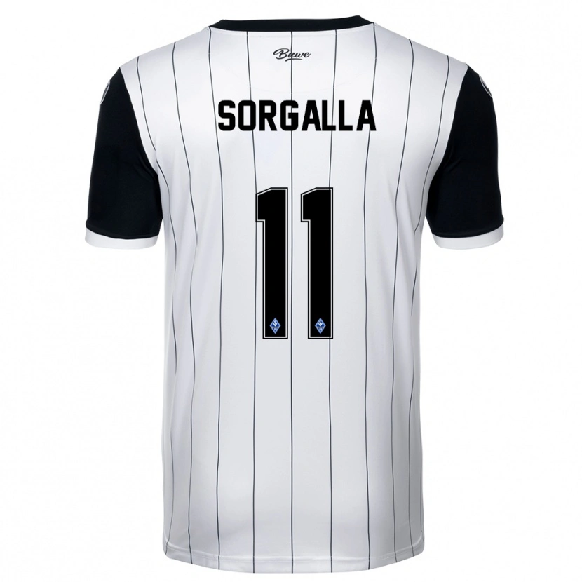 Danxen Homem Camisola Tom Sorgalla #11 Branco Preto Alternativa 2025/26 Camisa