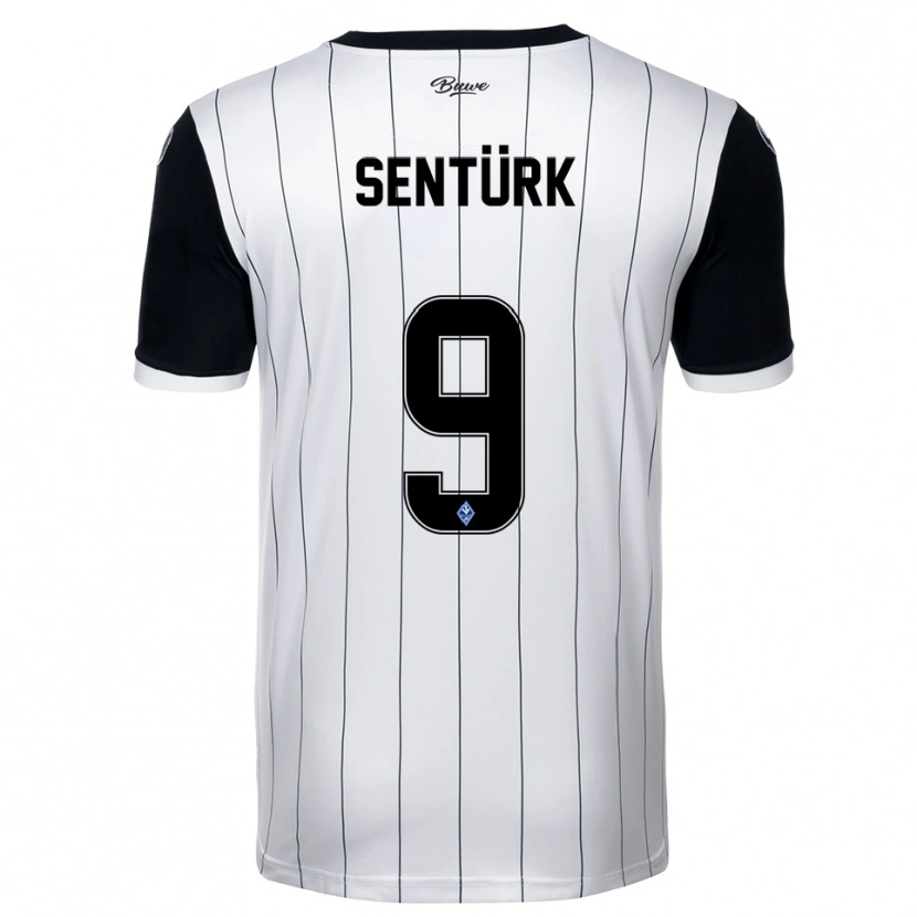 Danxen Homem Camisola Mikail Sentürk #9 Branco Preto Alternativa 2025/26 Camisa
