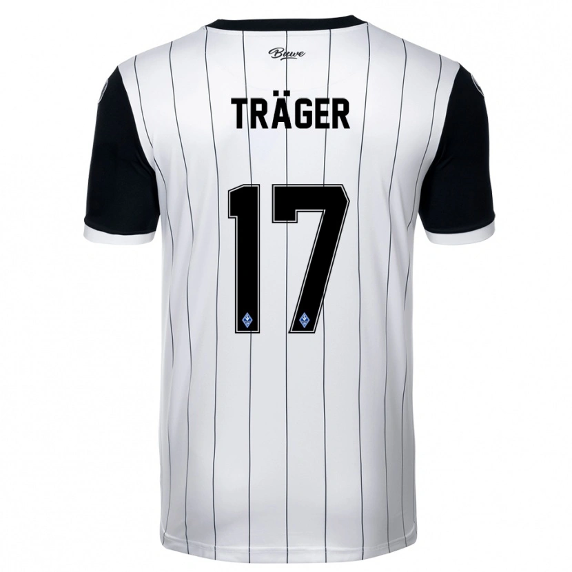 Danxen Homem Camisola Mika Träger #17 Branco Preto Alternativa 2025/26 Camisa