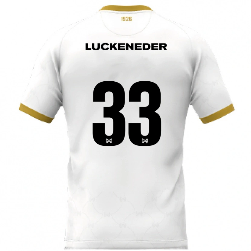 Danxen Homem Camisola Felix Luckeneder #33 Branco Dourado Alternativa 2025/26 Camisa