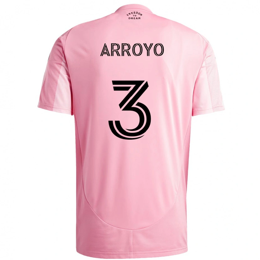 Danxen Criança Camisola Dixon Arroyo #3 Rosa Preto Principal 2025/26 Camisa