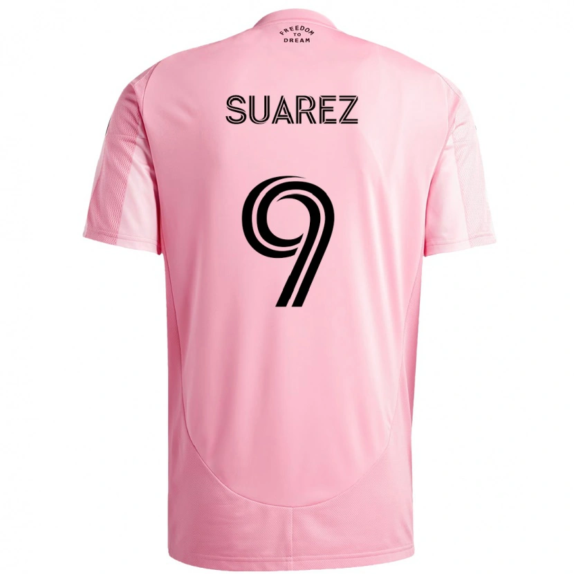 Danxen Criança Camisola Luis Suárez #9 Rosa Preto Principal 2025/26 Camisa