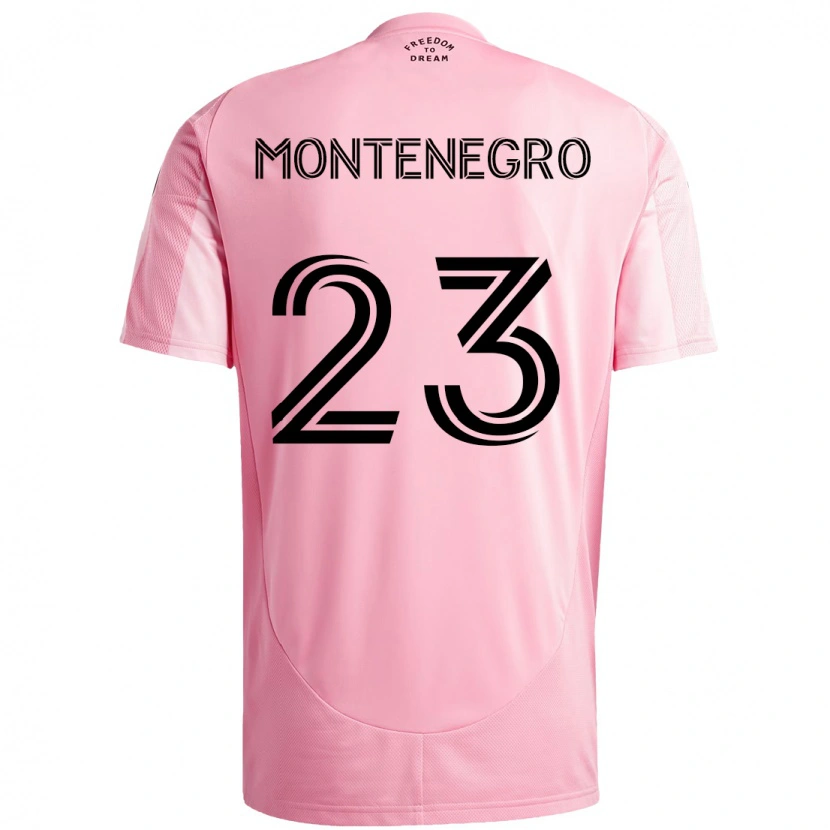 Danxen Criança Camisola Ricardo Montenegro #23 Rosa Preto Principal 2025/26 Camisa