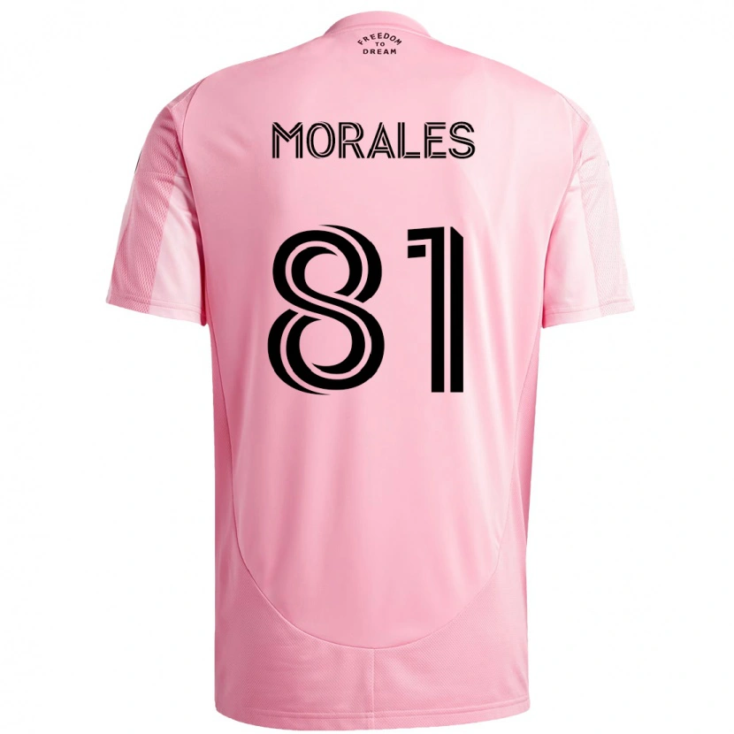 Danxen Criança Camisola Santiago Morales #81 Rosa Preto Principal 2025/26 Camisa