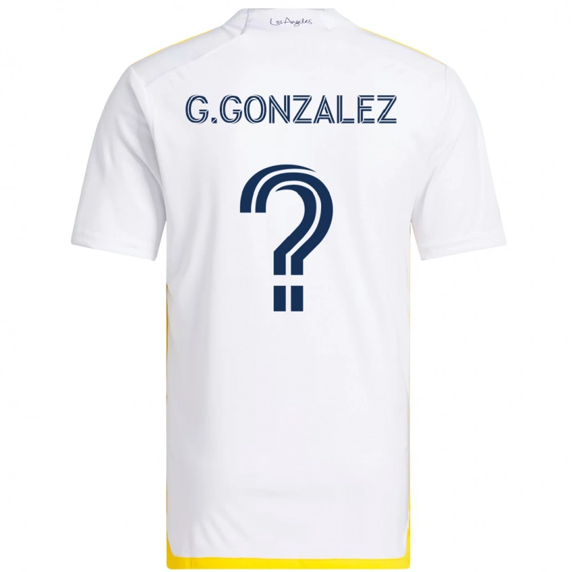 Danxen Criança Camisola Gustavo Gonzalez #0 Branco Amarelo Principal 2025/26 Camisa