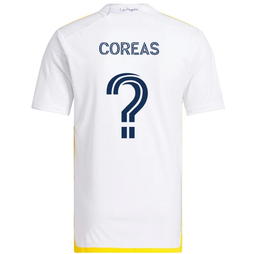 Danxen Criança Camisola Christian Coreas #0 Branco Amarelo Principal 2025/26 Camisa