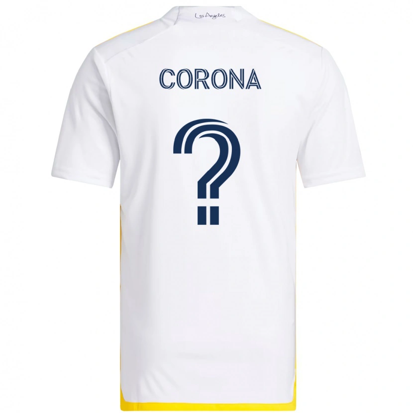 Danxen Criança Camisola Javier Corona #0 Branco Amarelo Principal 2025/26 Camisa