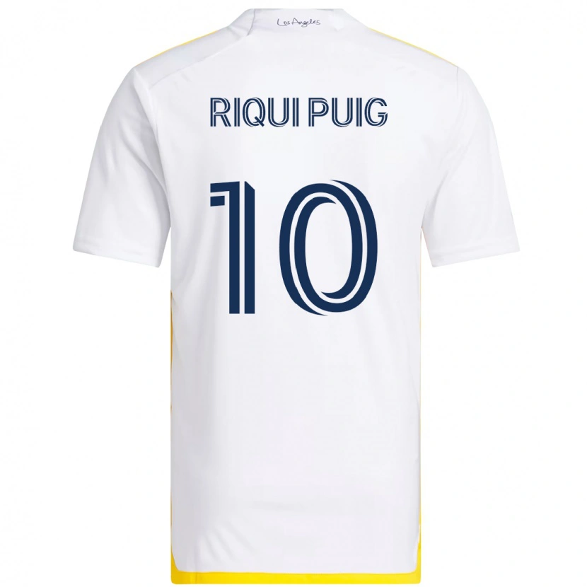 Danxen Criança Camisola Riqui Puig #10 Branco Amarelo Principal 2025/26 Camisa