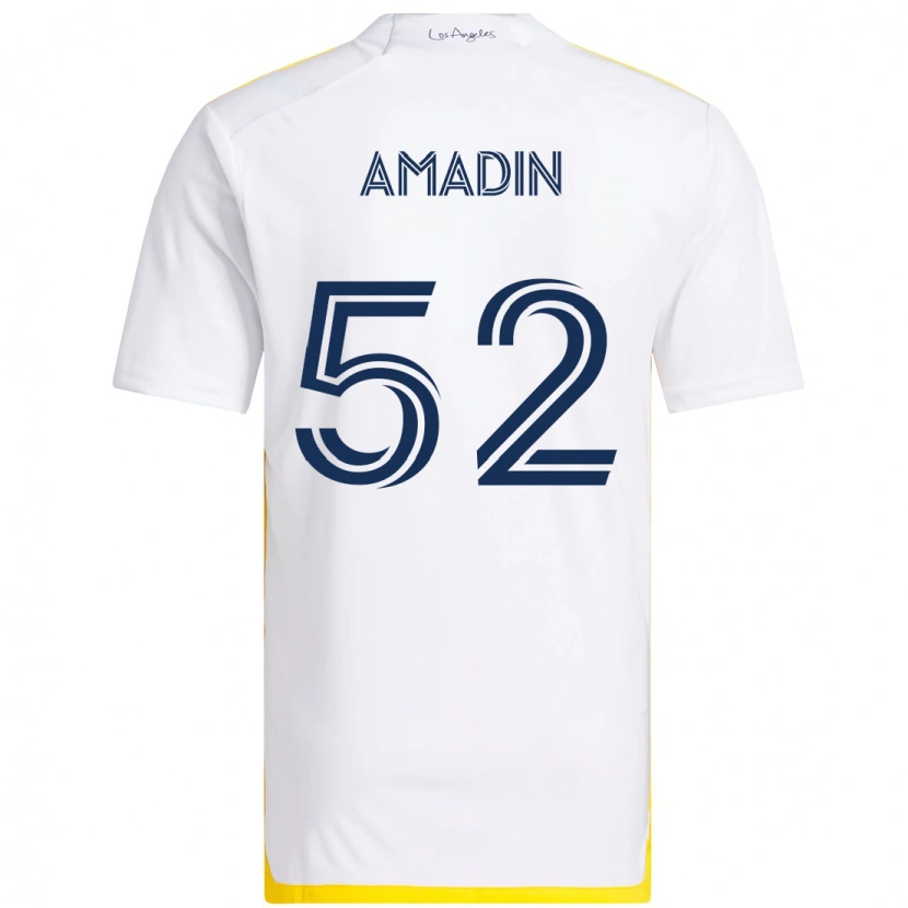 Danxen Criança Camisola Elijah Amadin #52 Branco Amarelo Principal 2025/26 Camisa