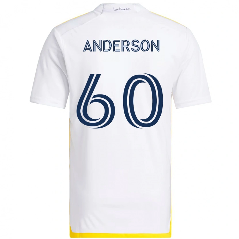 Danxen Criança Camisola Nolan Anderson #60 Branco Amarelo Principal 2025/26 Camisa