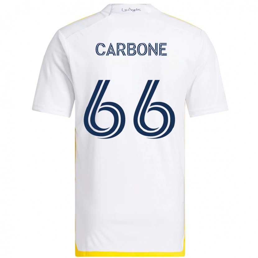 Danxen Criança Camisola Matteo Carbone #66 Branco Amarelo Principal 2025/26 Camisa