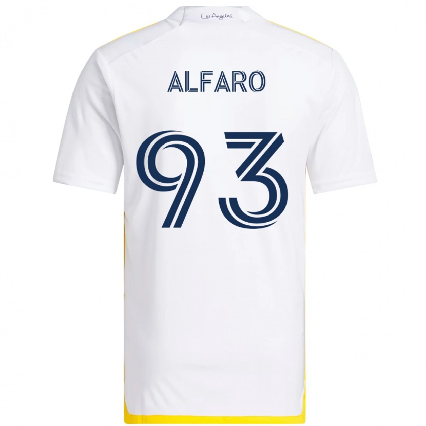 Danxen Criança Camisola Tony Alfaro #93 Branco Amarelo Principal 2025/26 Camisa