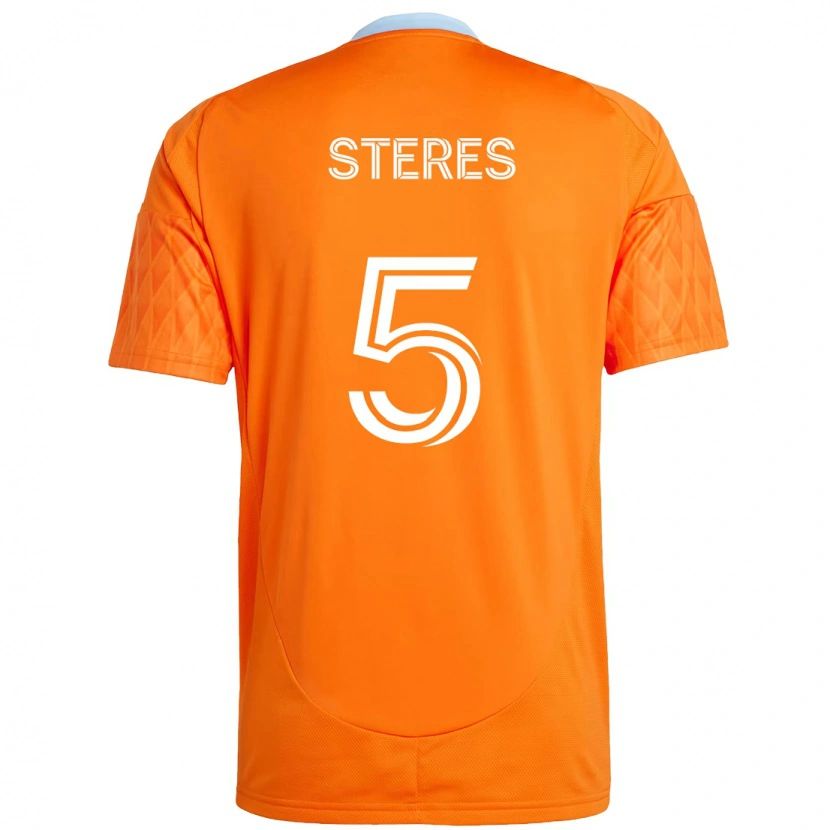 Danxen Criança Camisola Daniel Steres #5 Laranja Branco Principal 2025/26 Camisa