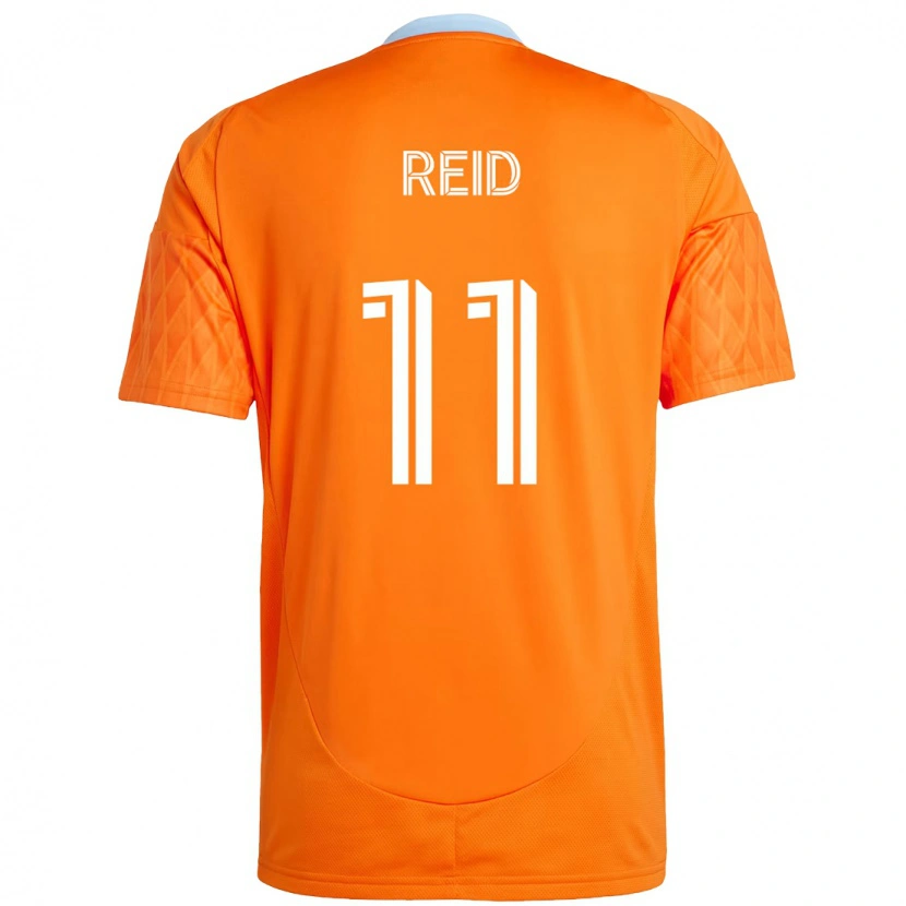 Danxen Criança Camisola Isaiah Reid #11 Laranja Branco Principal 2025/26 Camisa
