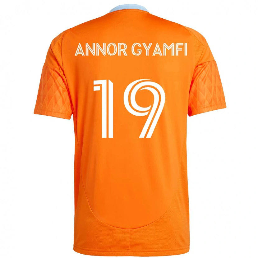 Danxen Criança Camisola Stephen Annor Gyamfi #19 Laranja Branco Principal 2025/26 Camisa