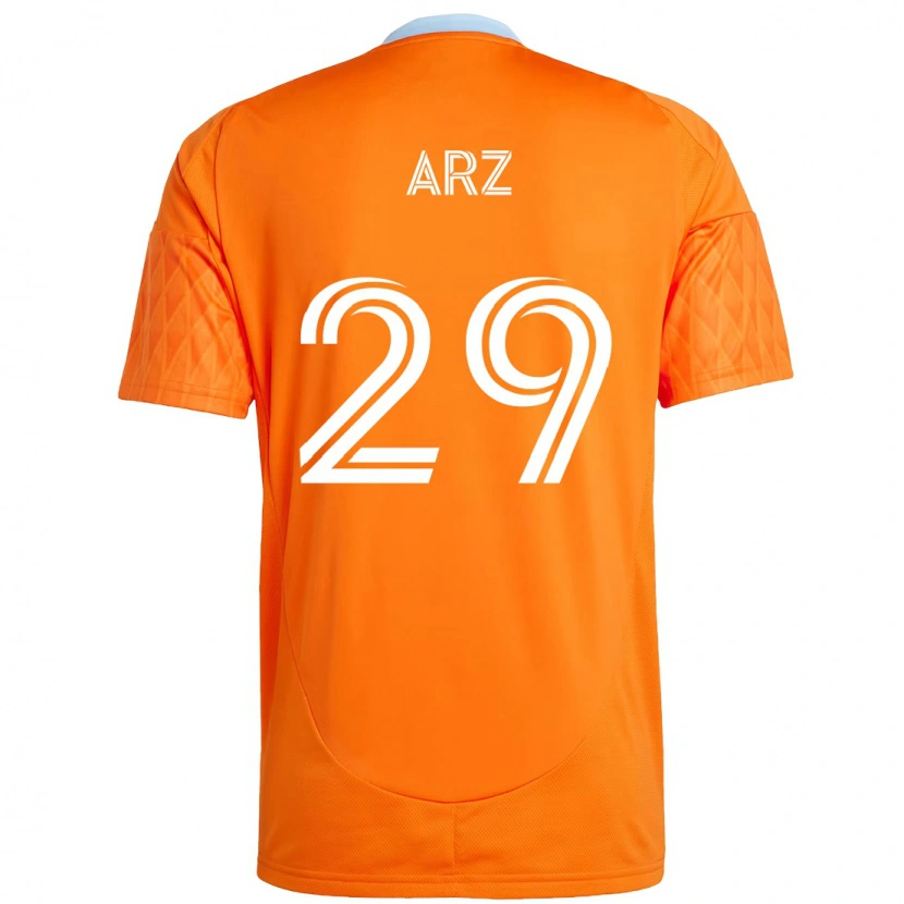 Danxen Criança Camisola Exon Arzú #29 Laranja Branco Principal 2025/26 Camisa