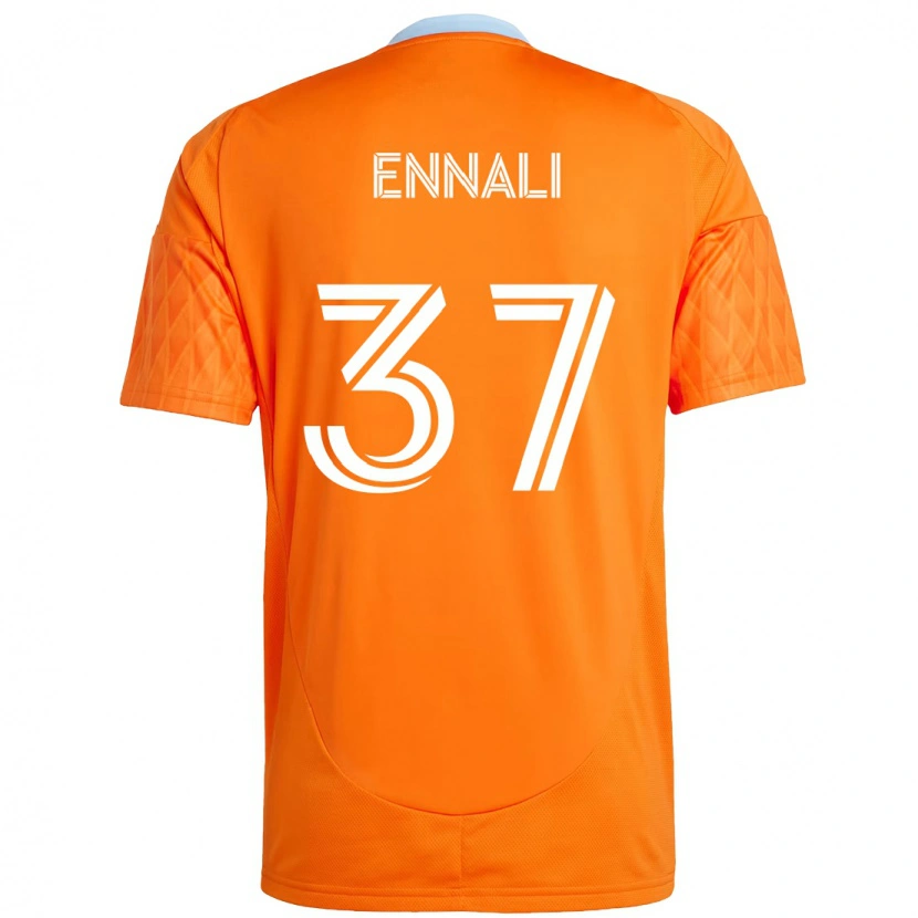 Danxen Criança Camisola Lawrence Ennali #37 Laranja Branco Principal 2025/26 Camisa