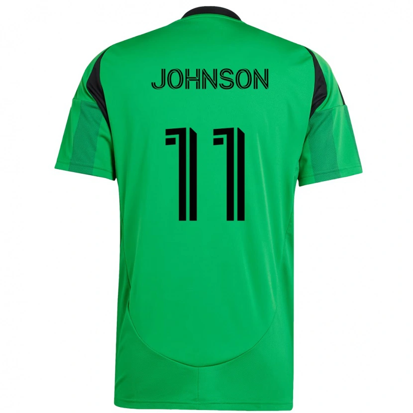 Danxen Criança Camisola Emmanuel Johnson #11 Verde Preto Principal 2025/26 Camisa