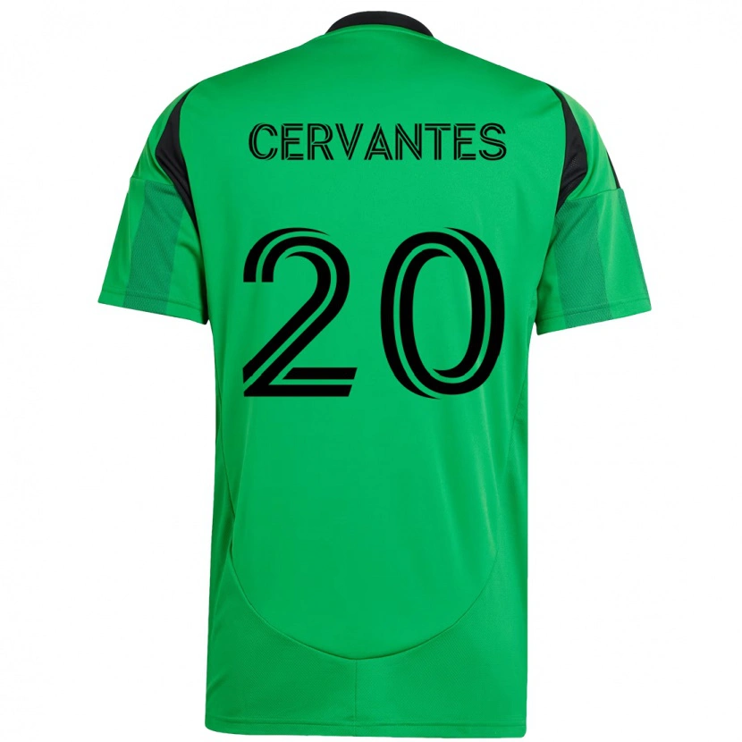 Danxen Criança Camisola Aaron Cervantes #20 Verde Preto Principal 2025/26 Camisa